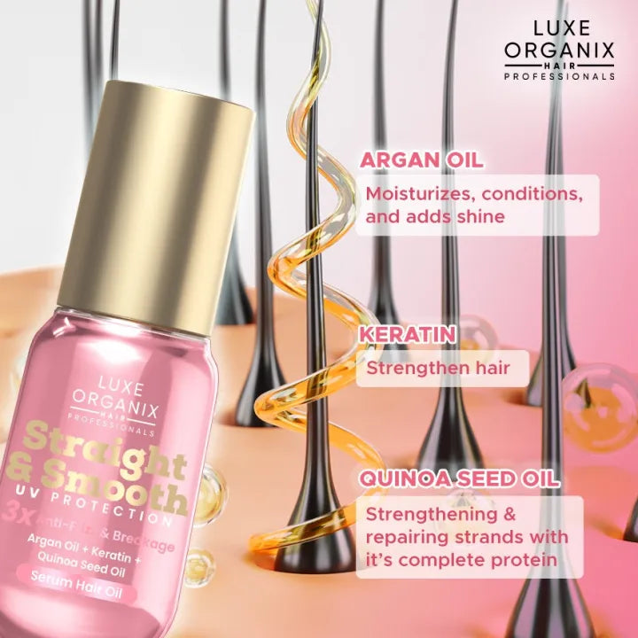 Straight & Smooth UV Protection Hair Serum Oil - Anti-Frizz & Breakage 60ml