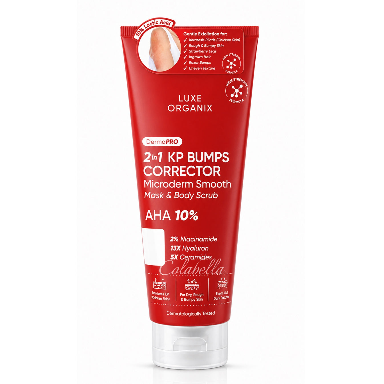 DermaPRO 2in1 KP Bumps Corrector Microderm Smooth Mask & Body Scrub 200ml