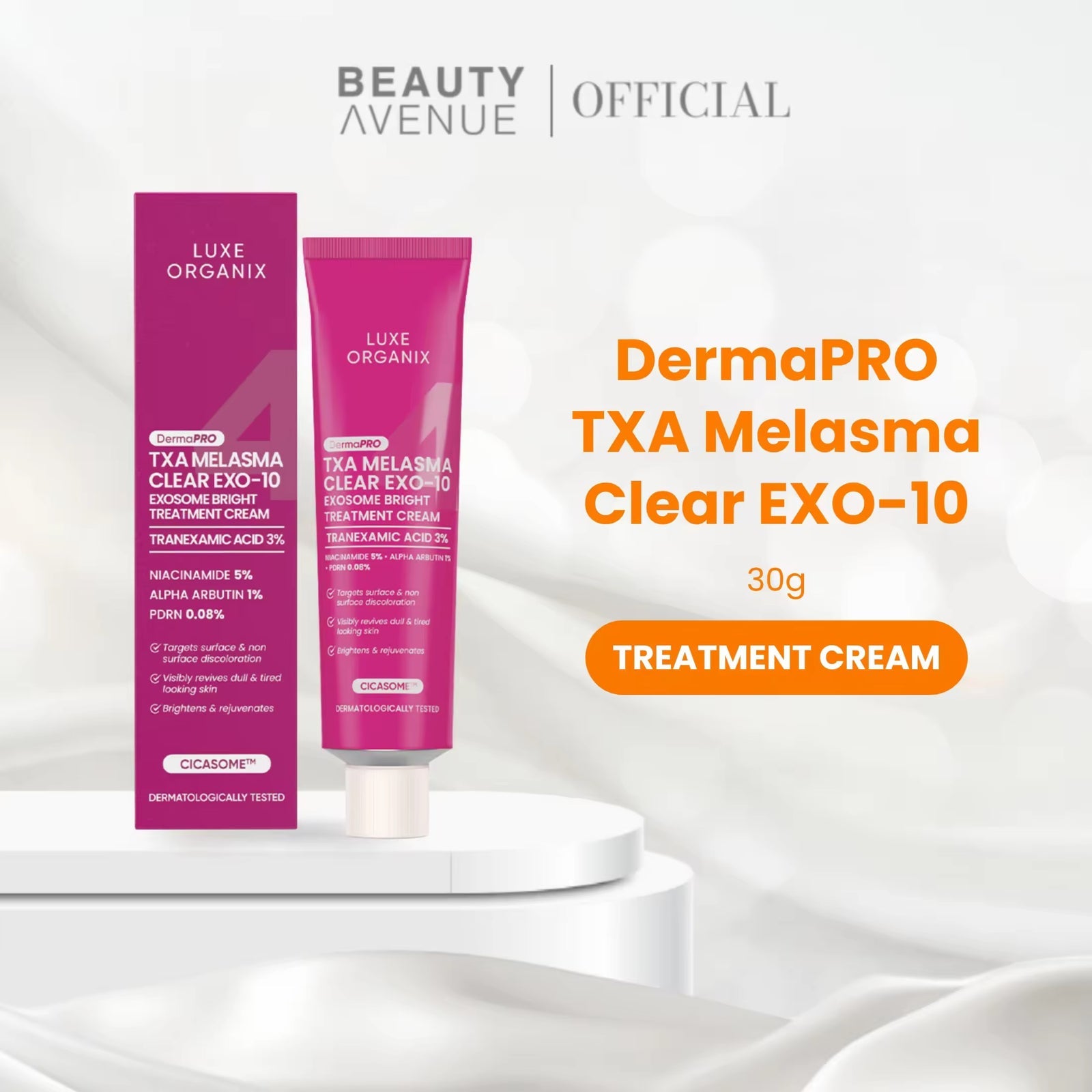 DermaPRO TXA Melasma Clear Exosome Bright Treatment Cream 30g