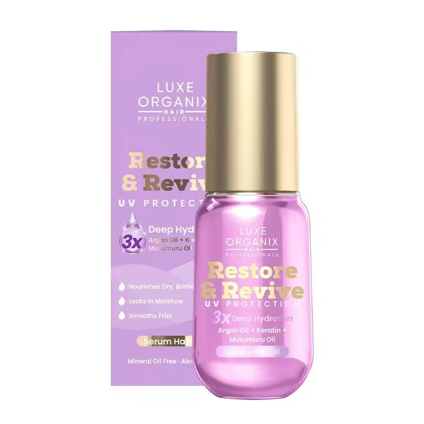 Restore & Revive UV Protection Hair Serum Oil - Deep Hydration 60ml