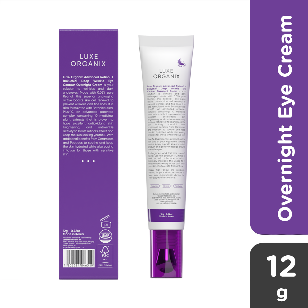 Advanced Retinol + Bakuchiol Deep Wrinkle Eye Contour Overnight Cream 12g