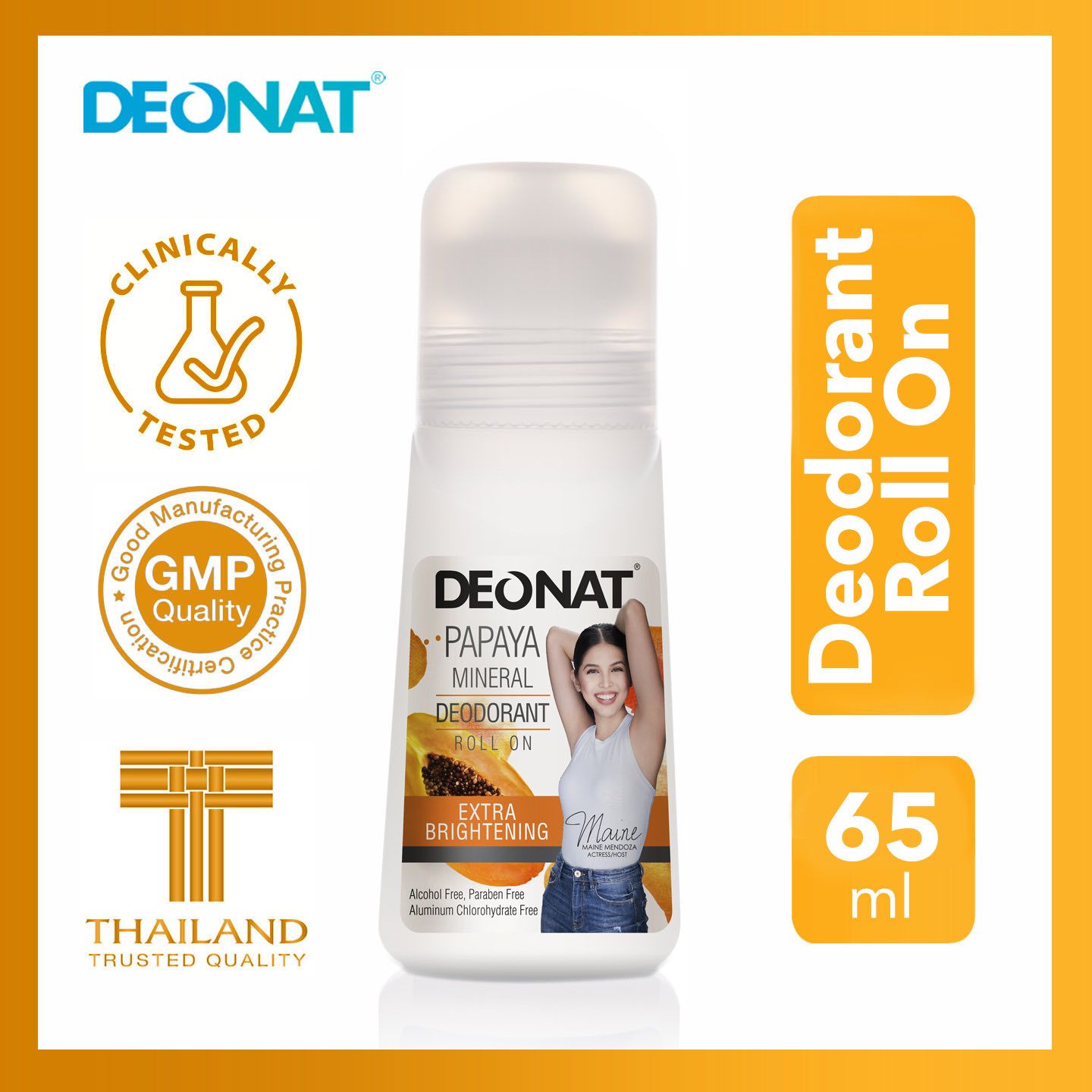 Deonat Mineral Deodorant Roll-On (Papaya)