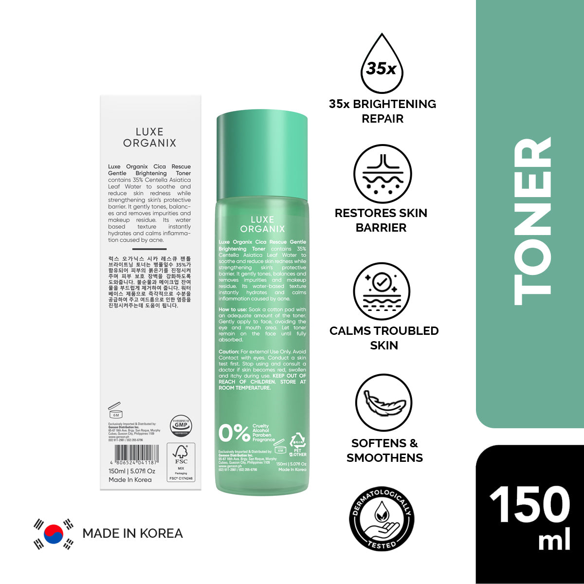 Cica Rescue Calming Toner 150ml