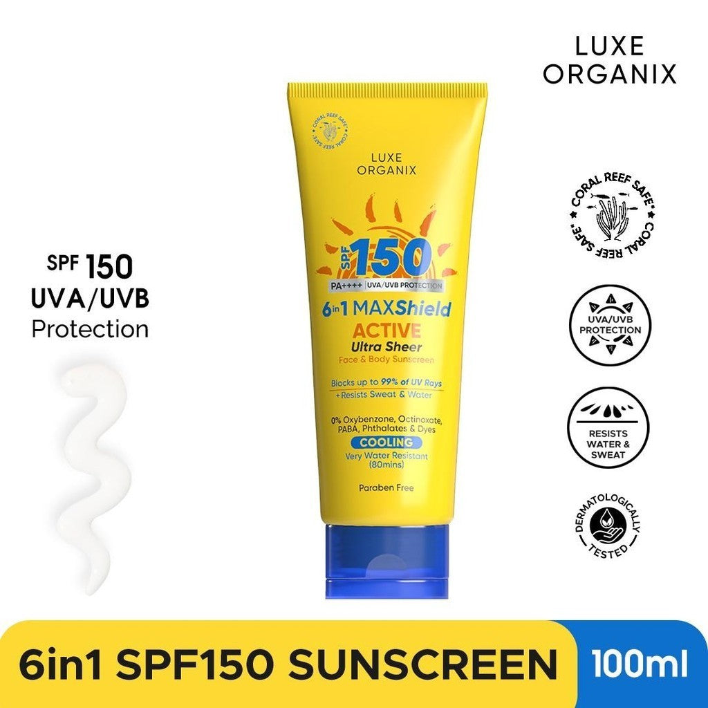 6 in1 SPF 150 Maxshield Face & Body Sunscreen 100ml