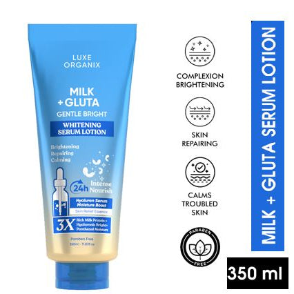 Milk + Gluta Whitening Serum Lotion 350ml