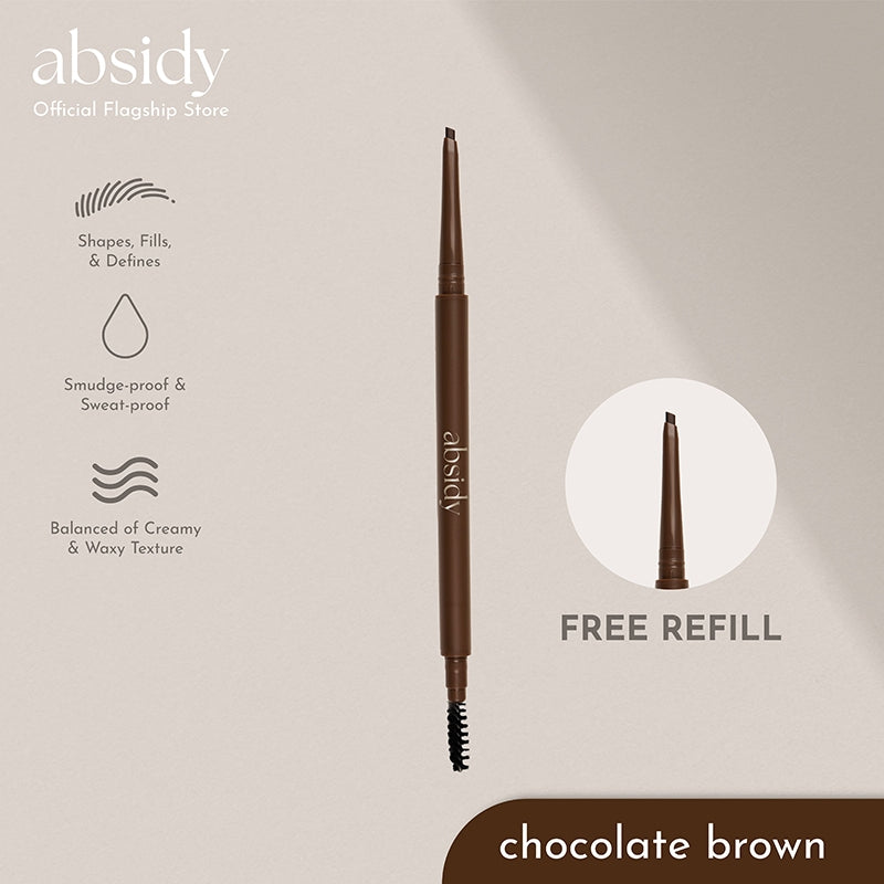 Absidy Shape & Define Eyebrow Pencil in Chocolate Brown