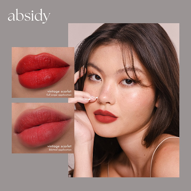 Absidy Cashmere Kiss Matte Lipstick in Vintage Scarlet