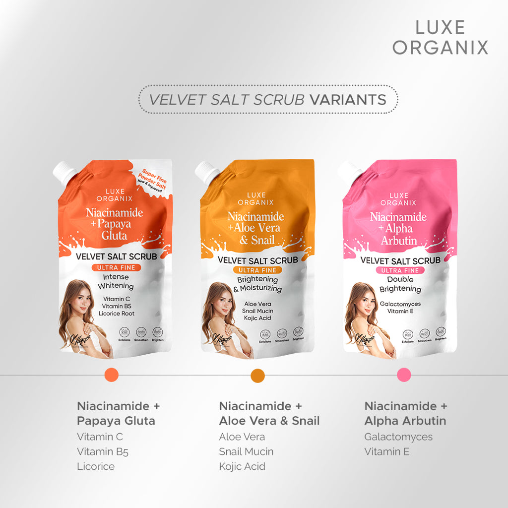 Niacinamide + Papaya Gluta Velvet Shower Salt Scrub 300g