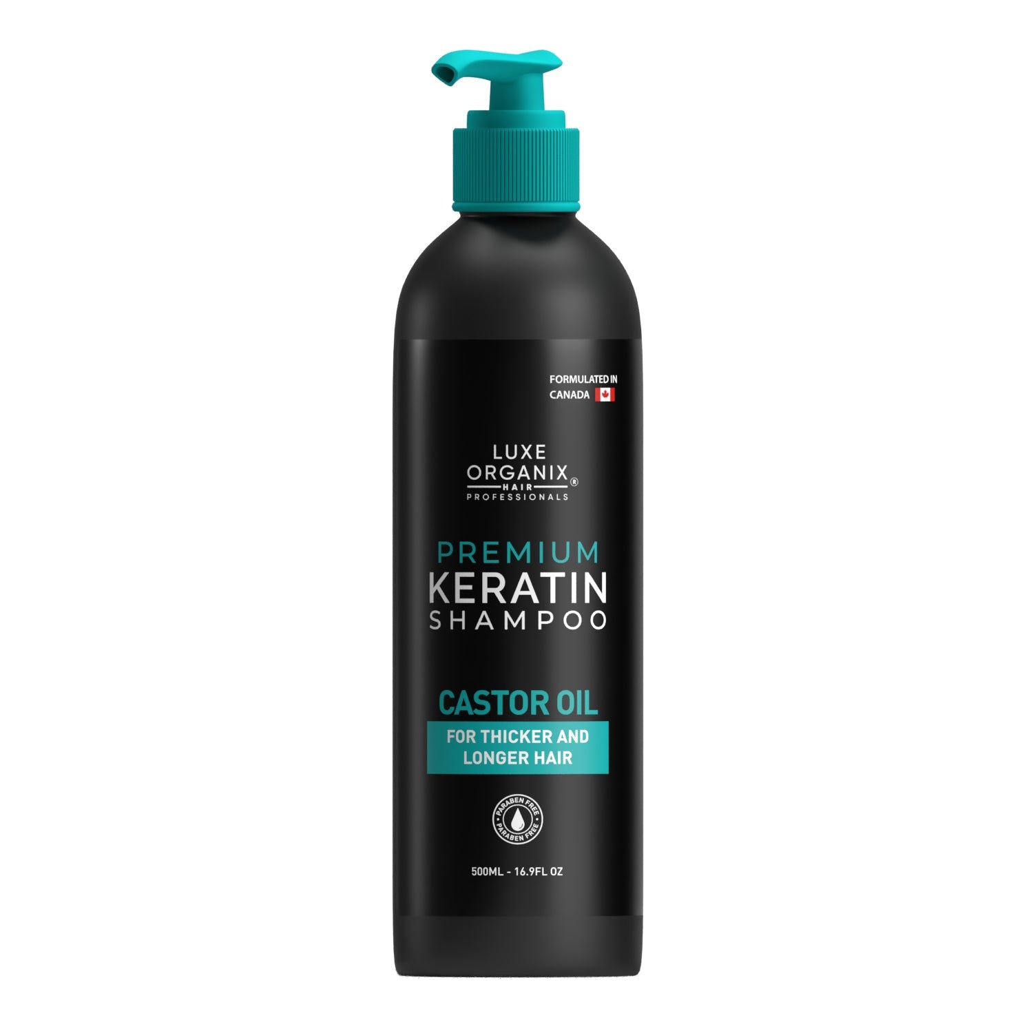 Premium Keratin Shampoo 500ml - Castor Oil