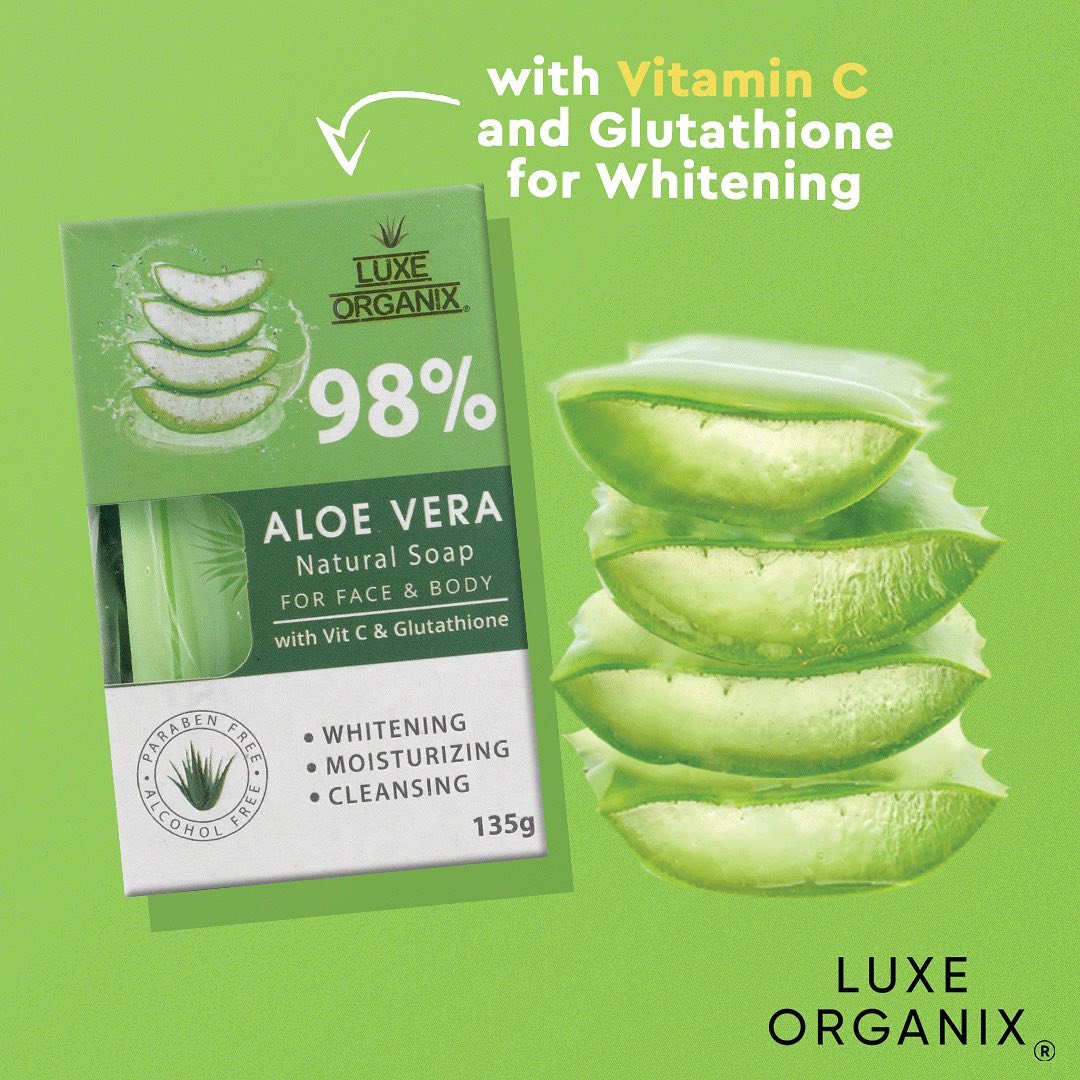Aloe Vera Natural Soap with Vitamin C and Glutathione 98% 135g