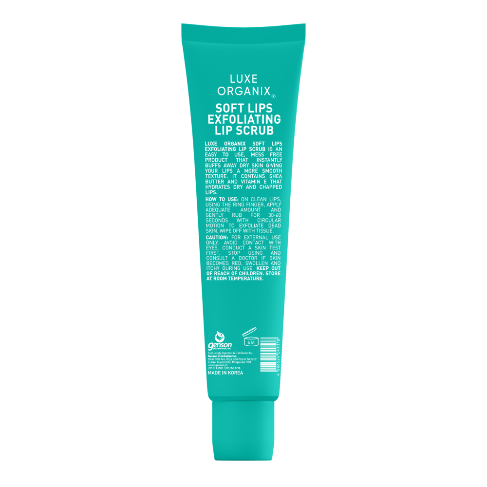 Luxe Organix Soft Lips Lip Exfoliating Scrub 15g