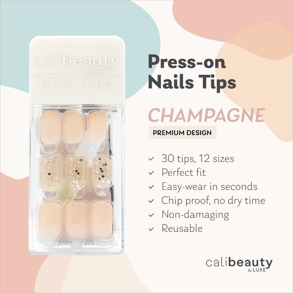 Cali Beauty Press-On Nail Tips (12 Colours)