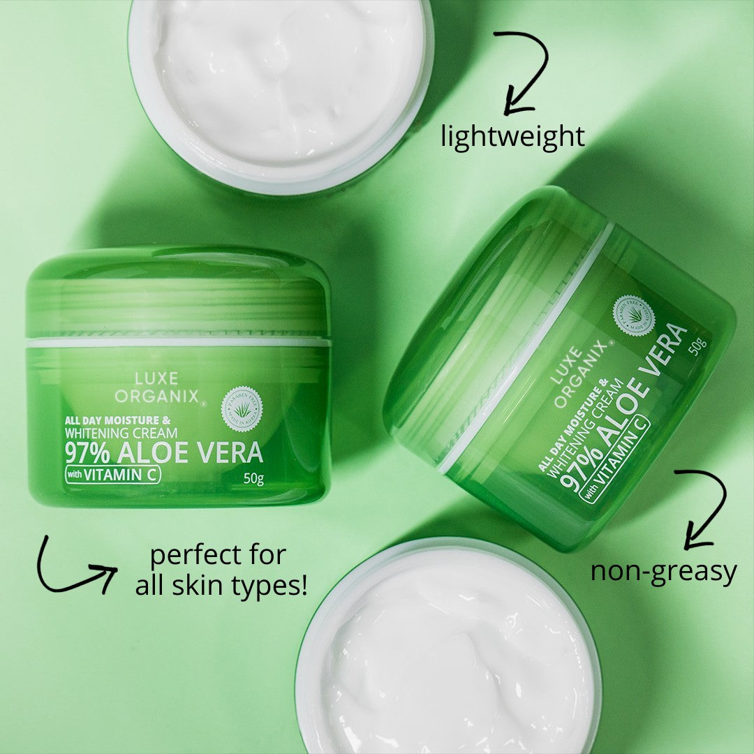 Aloe Vera All Day Moisture and Whitening Cream with Vitamin C 97% 50g