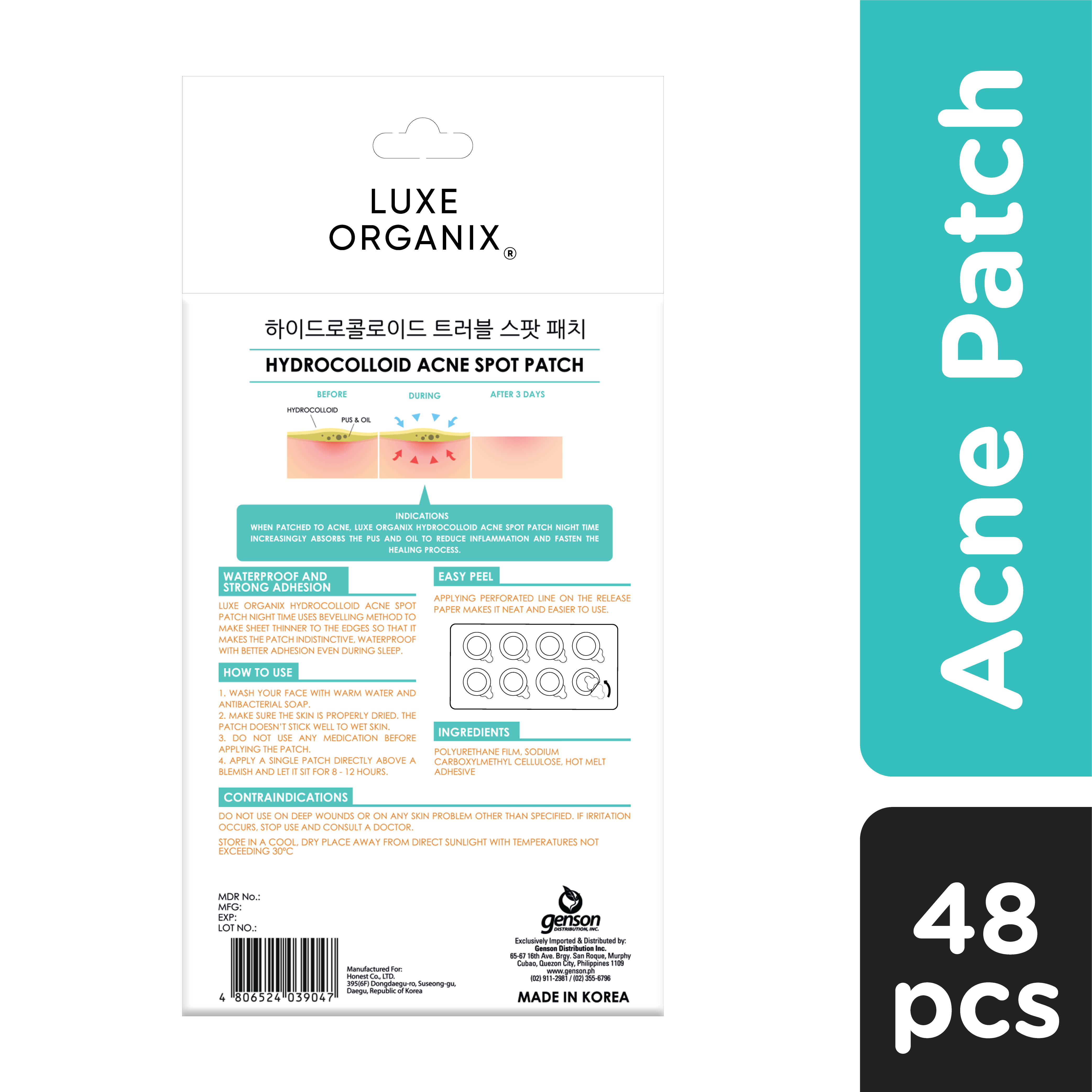 Hydrocolloid Acne Spot Patch Night Time 48s
