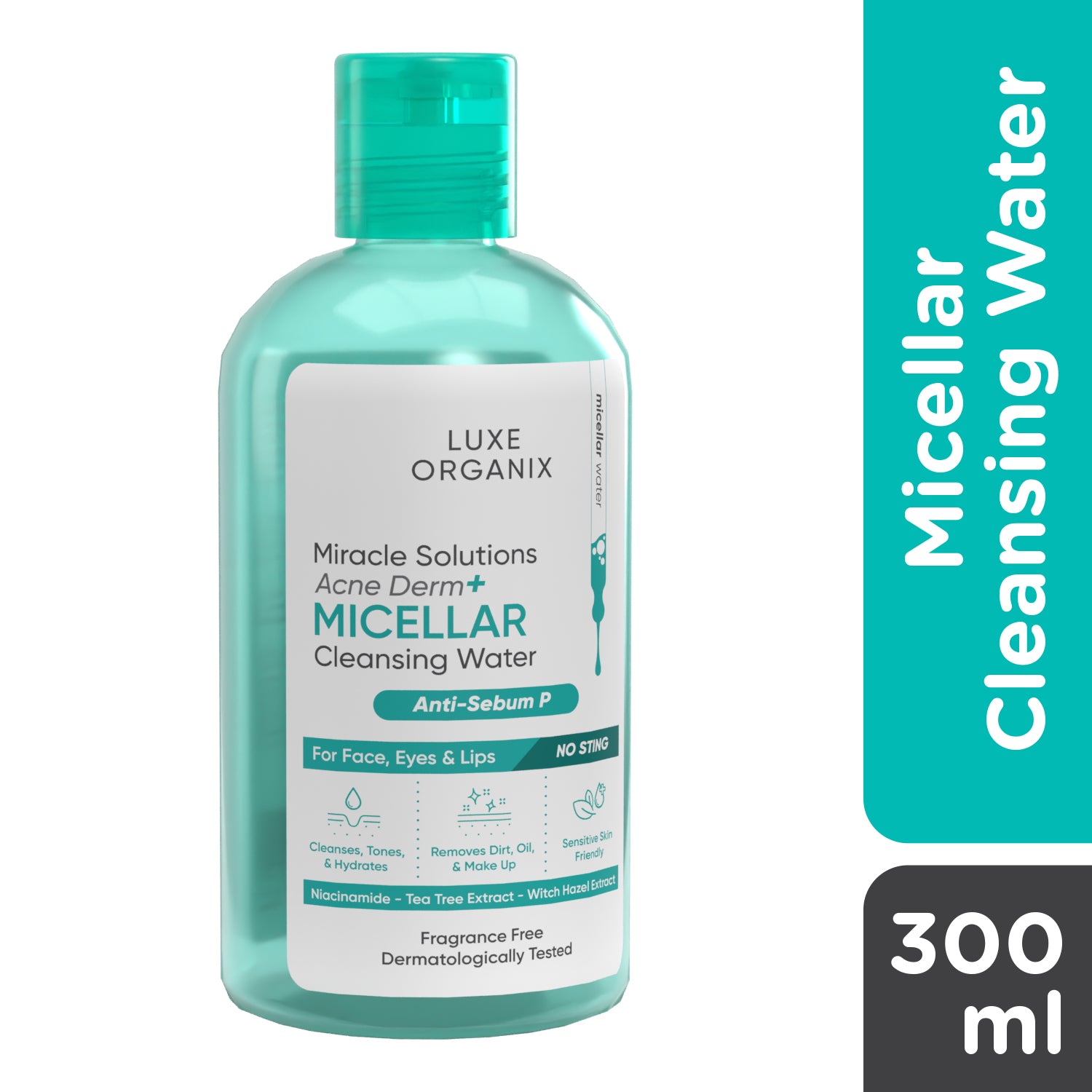 Miracle Solutions Acne Derm+ Micellar Cleansing Beauty Water 300mL