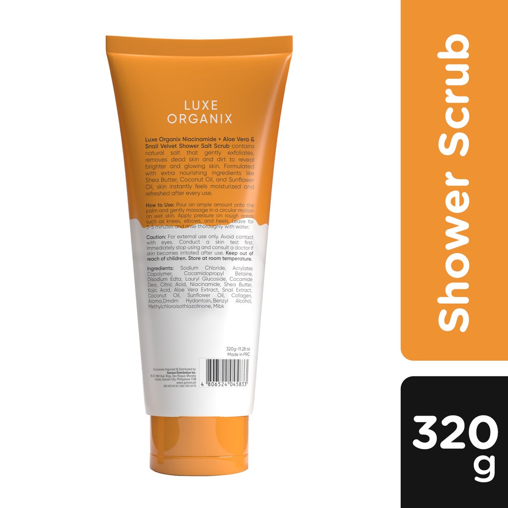 Niacinamide + Aloe Vera & Snail Velvet Shower Spa Salt Scrub 320g