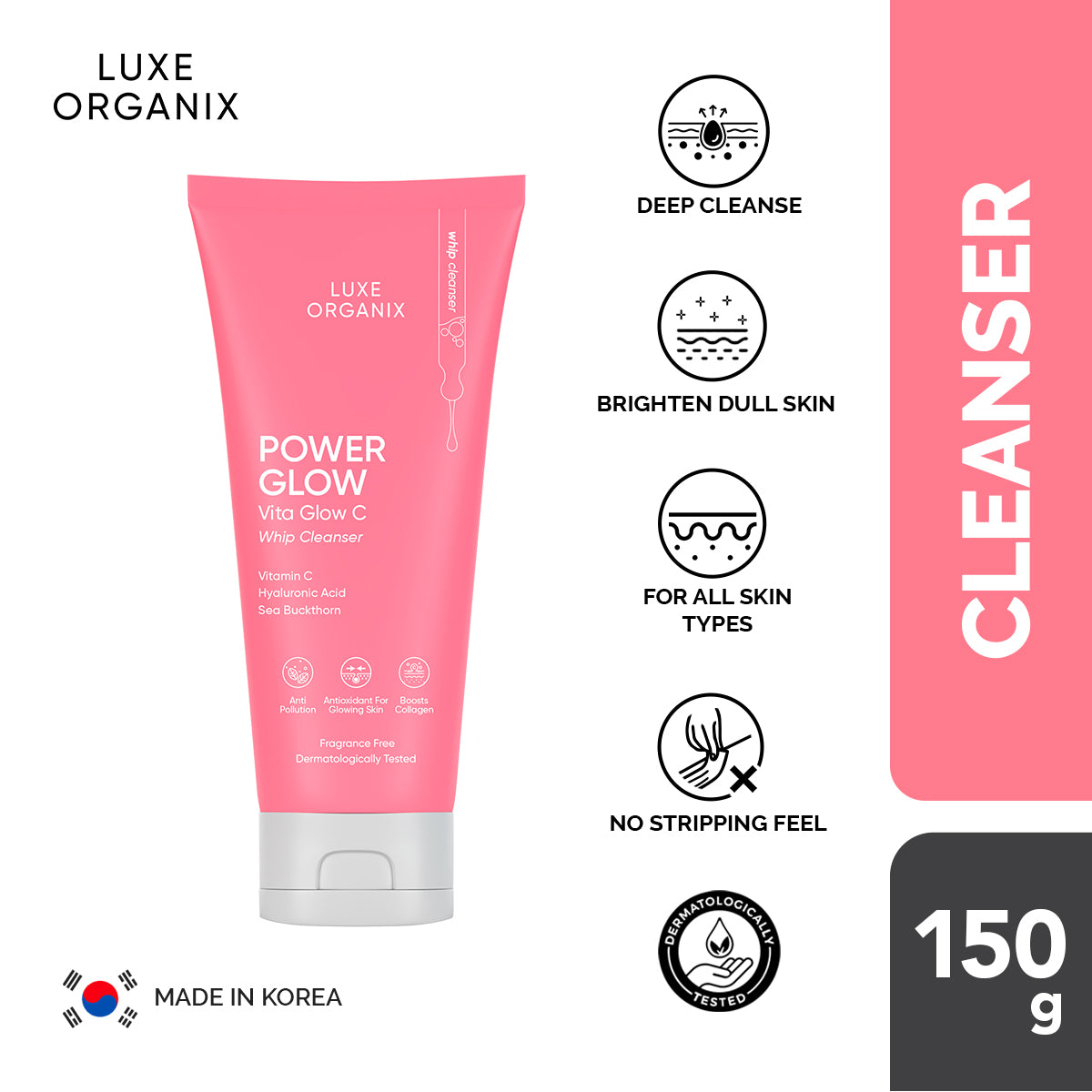 Power Glow Creamy Whip Cleanser 150ml