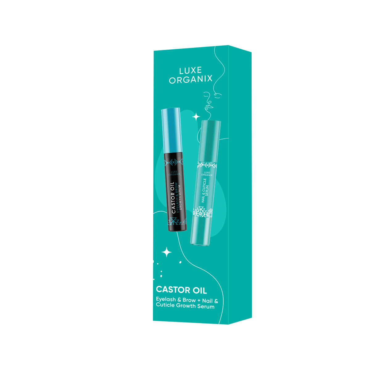 Castor Oil Eyelash & Brow + Nail & Cuticle Growth Serum Bundle