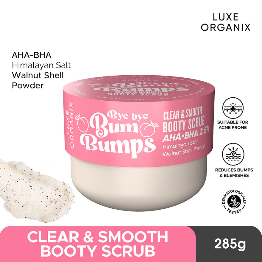 Bye Bye Bum Bumps Clear and Smooth Booty Scrub 285g