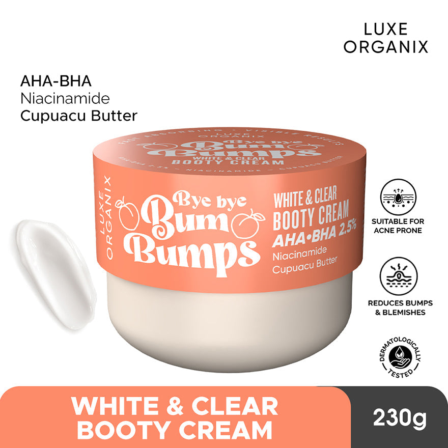 Bye Bye Bum Bumps White and Clear Booty Cream 230g