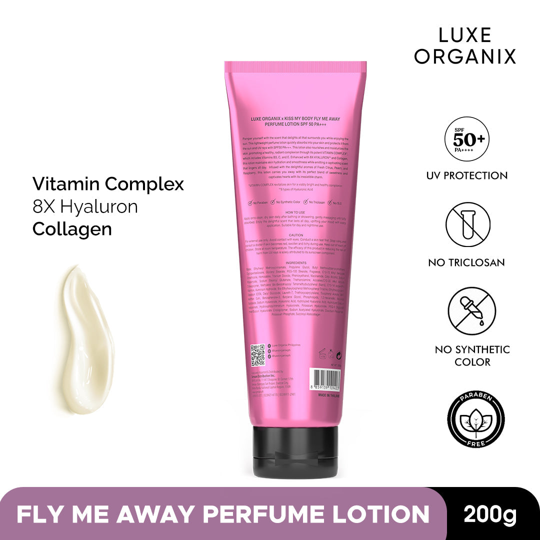 Kiss My Body Fly Me Away Perfume Lotion SPF 50 PA+ 200g