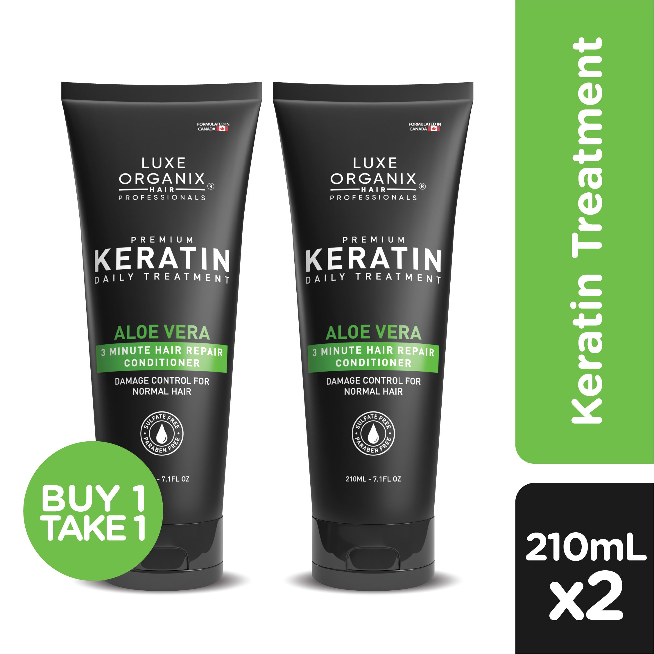 Premium Keratin Treatment 210ml (B1T1) - Aloe Vera