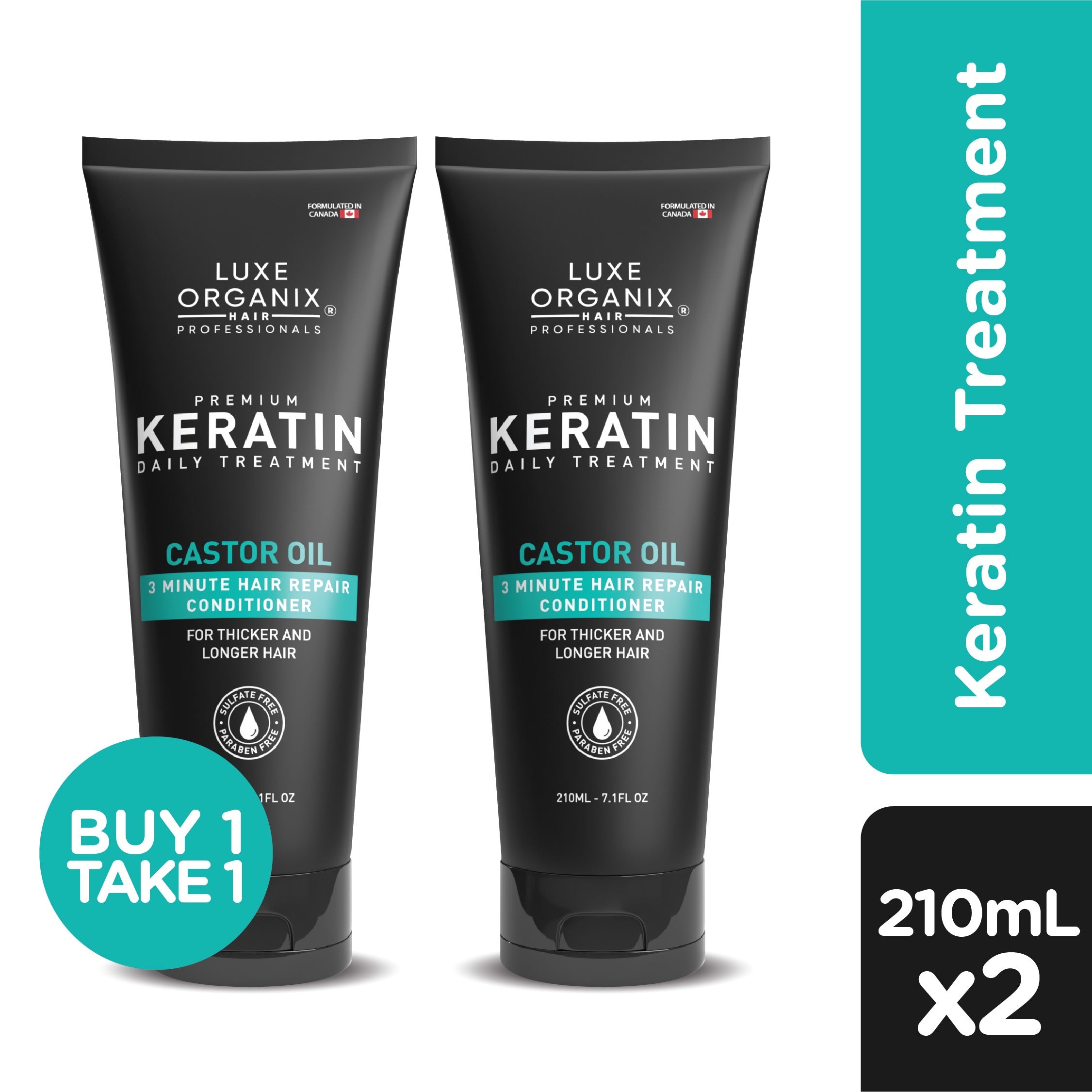 Premium Keratin Treatment 210ml (B1T1) - Castor Oil