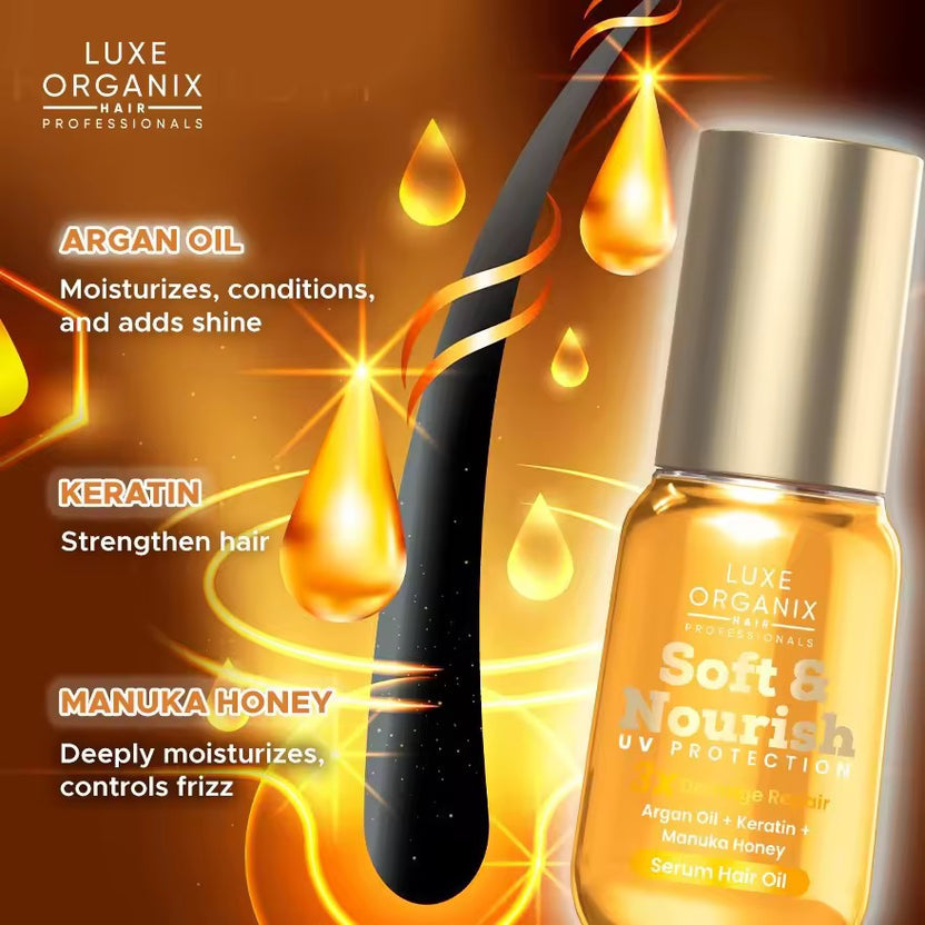 Soft & Nourish UV Protection Hair Serum Oil - Damage Repair 60ml