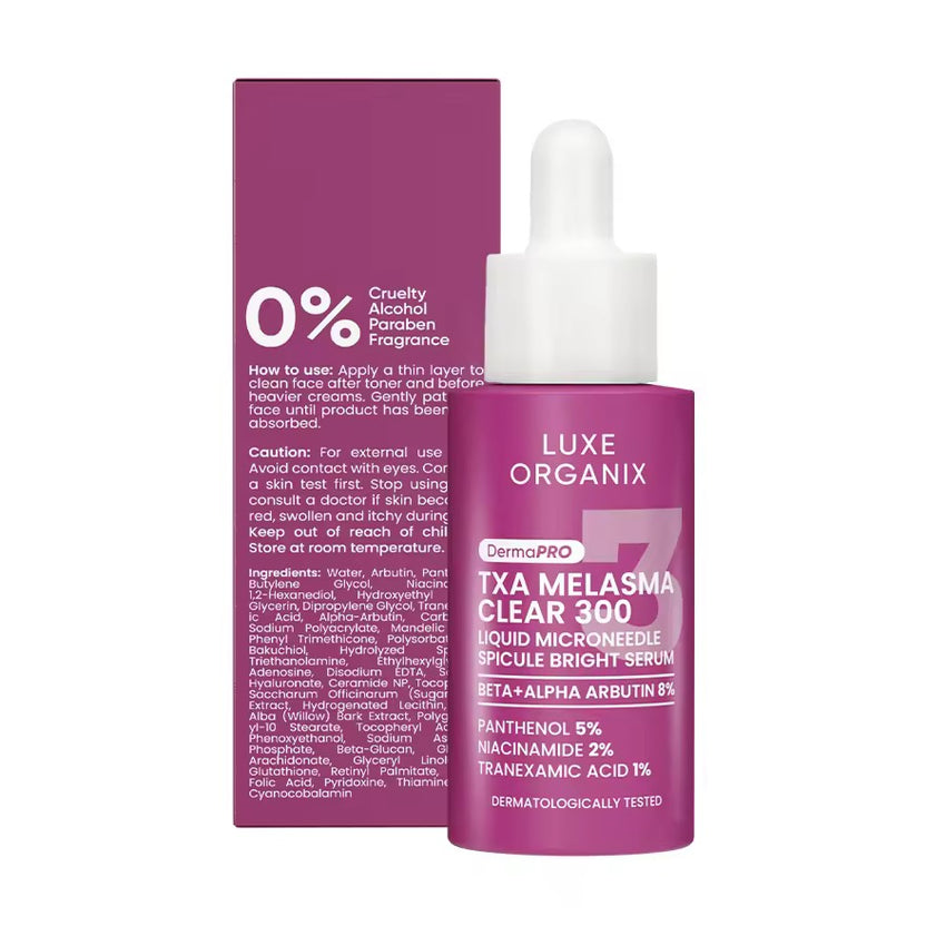 TXA Melasma Clear 300 Microneedle Spicule Bright Serum 30ml