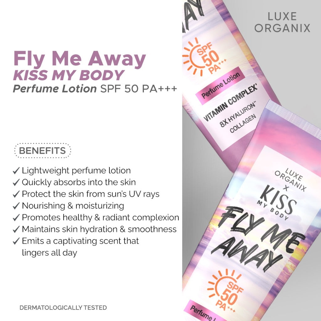 Kiss My Body Fly Me Away Perfume Lotion SPF 50 PA+ 200g