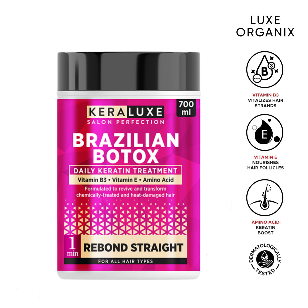 Kera Luxe Brazilian Botox Daily Keratin Treatment Rebond Straight 700ml