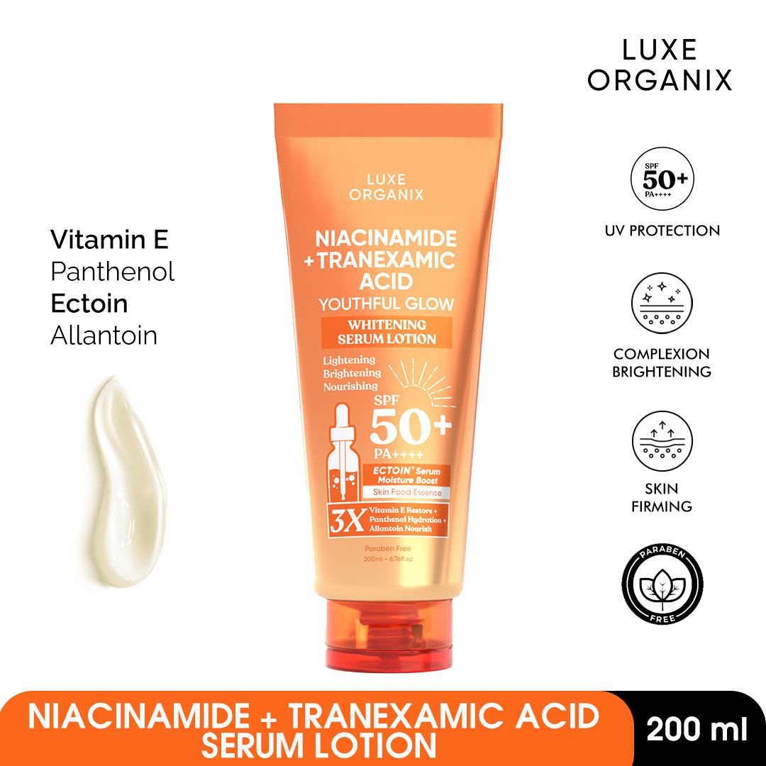 Niacinamide + Tranexamic Acid Youthful Glow Whitening Serum Lotion SPF50 PA+ 200ml