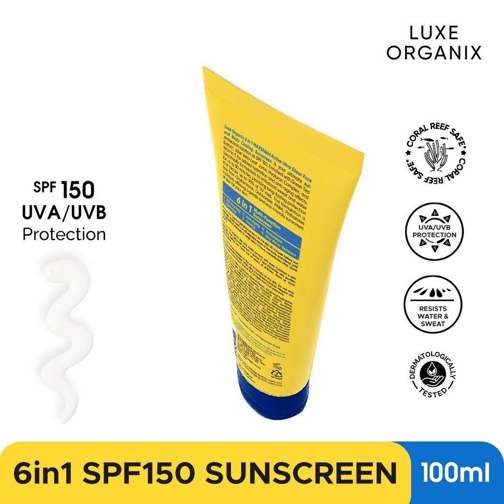 6 in1 SPF 150 Maxshield Face & Body Sunscreen 100ml