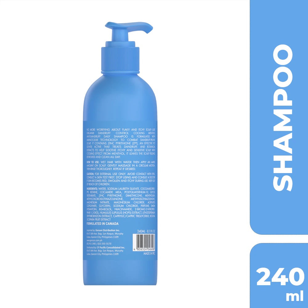 Dandruff Control Cooling Menthol Shampoo 240ml