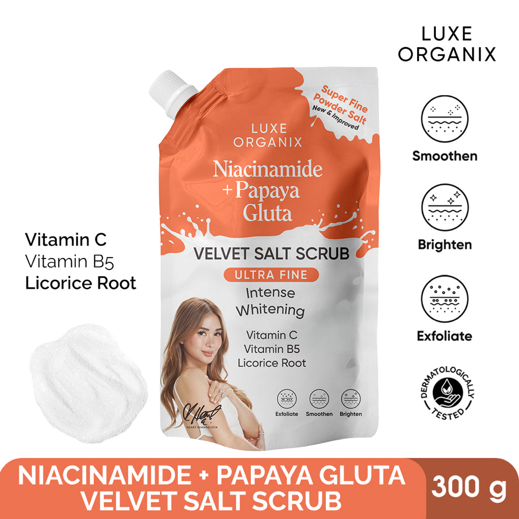 Niacinamide + Papaya Gluta Velvet Shower Salt Scrub 300g