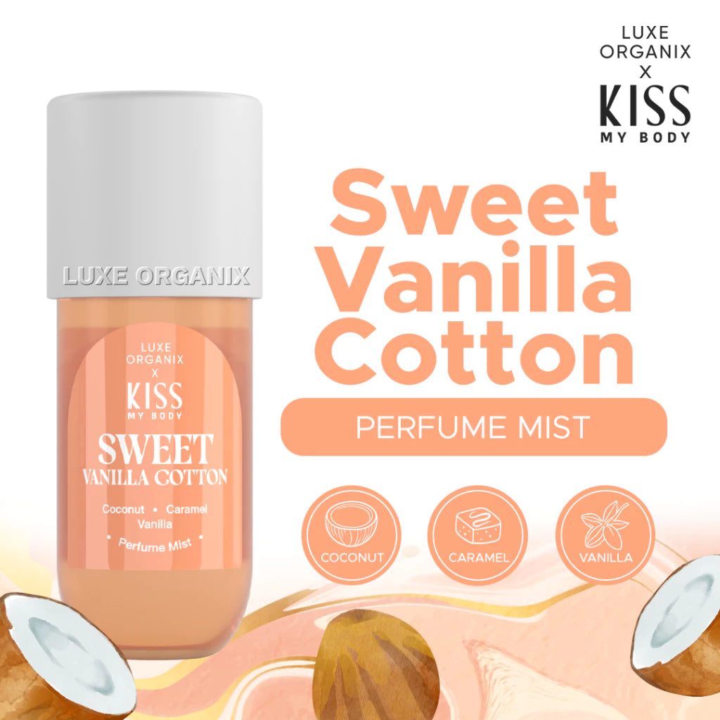 KISS MY BODY Perfume Mist 88ml - Sweet Vanilla Cotton