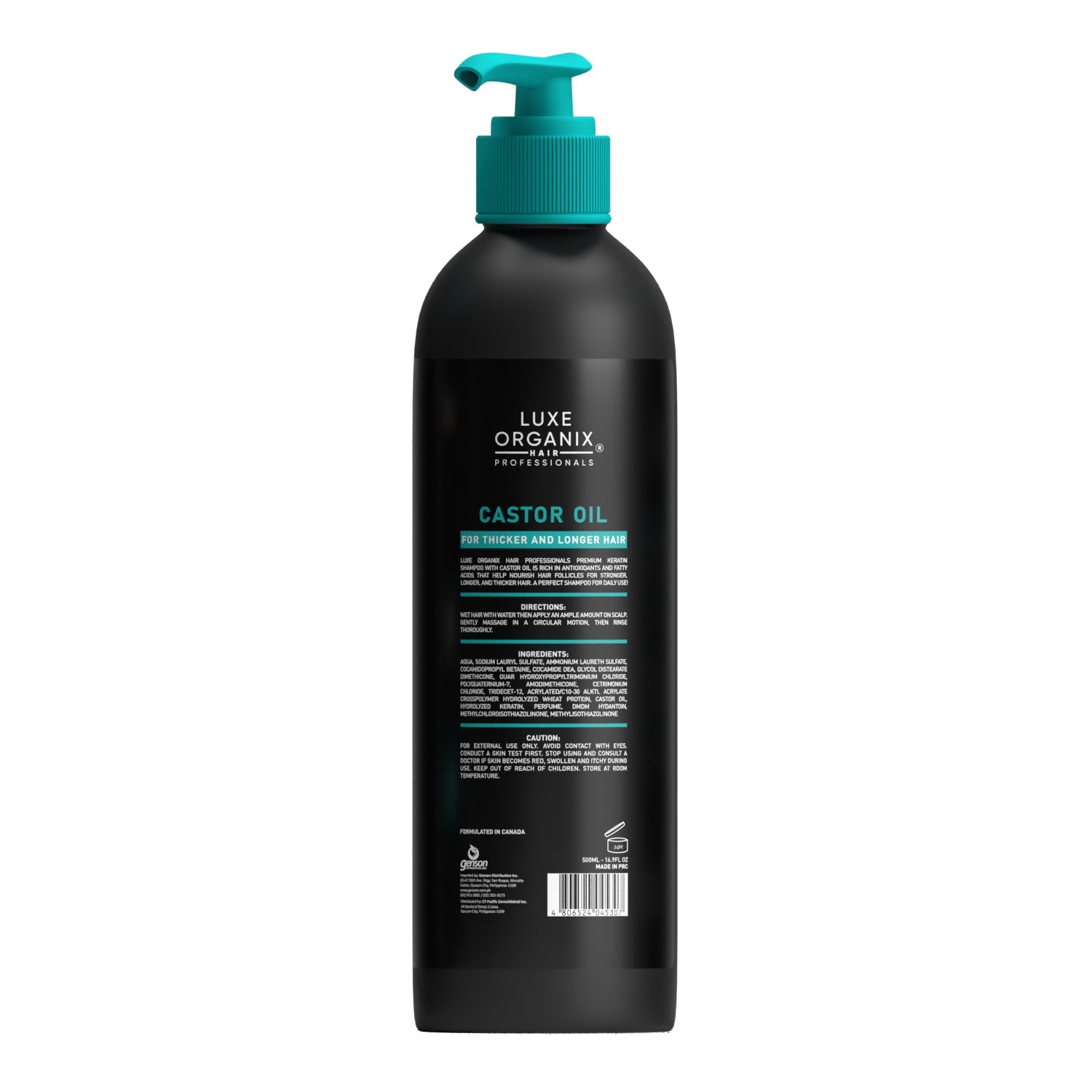 Premium Keratin Shampoo 500ml - Castor Oil