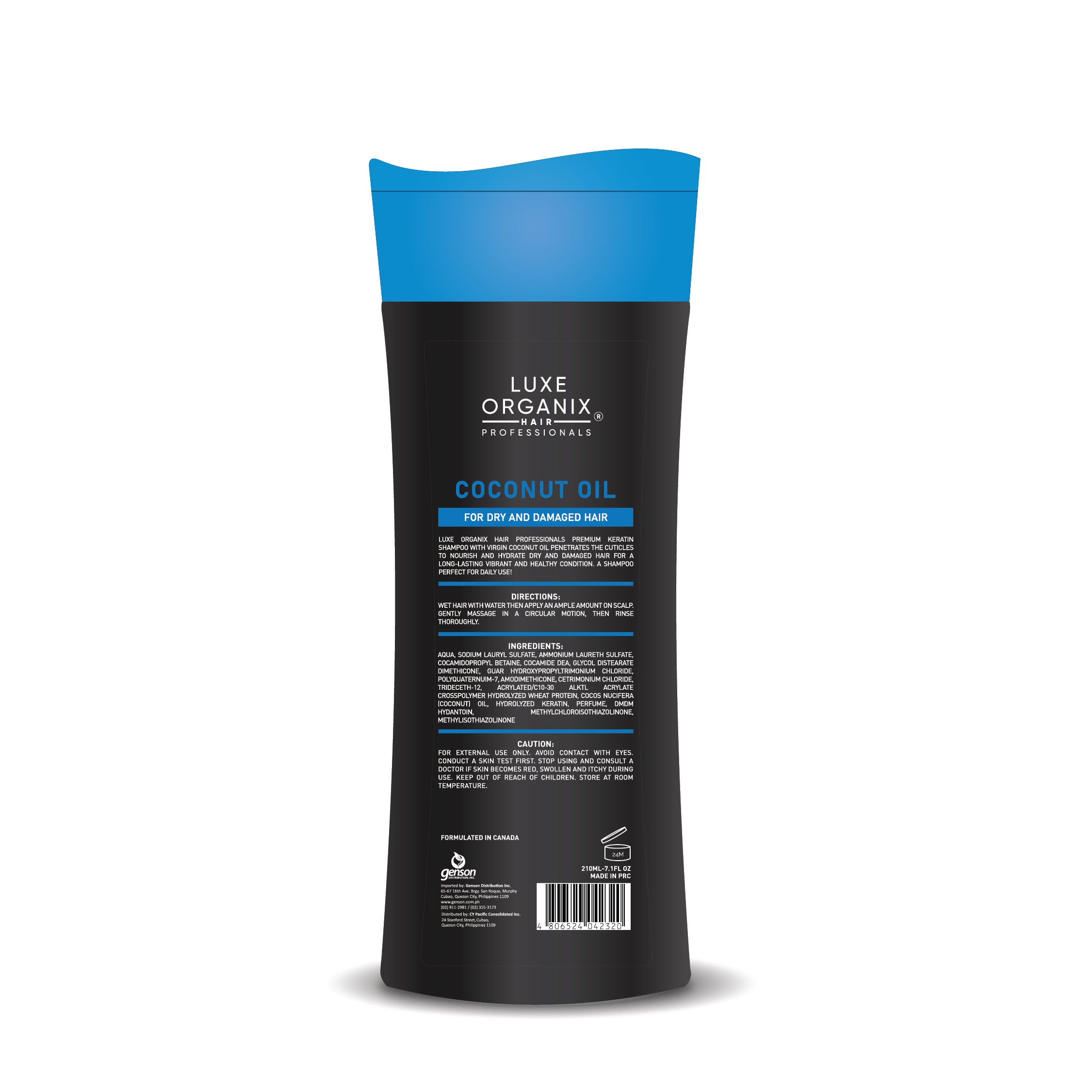 Premium Keratin Shampoo 210ml (VCO, Castor Oil, Argan Oil, Milk Protein)