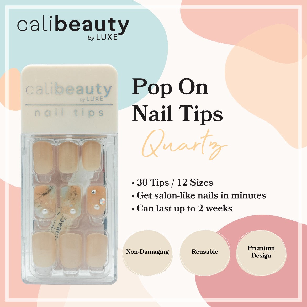 Cali Beauty Press-On Nail Tips (12 Colours)