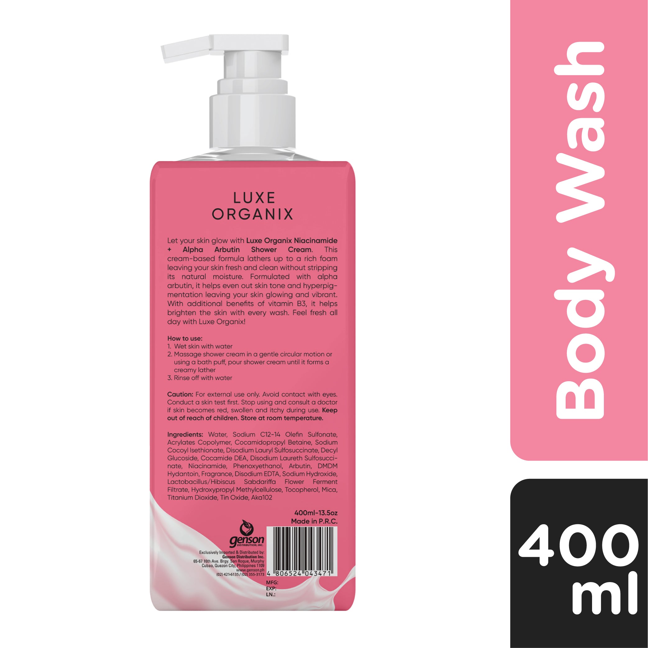 Niacinamide + Alpha Arbutin Shower Cream 400ml