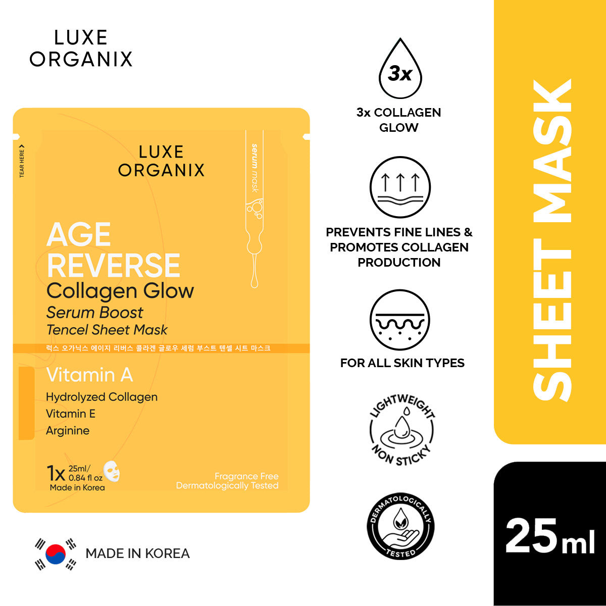 Serum Boost Tencel Sheet Mask 25ml (AR, PG, WR, CR, AL)