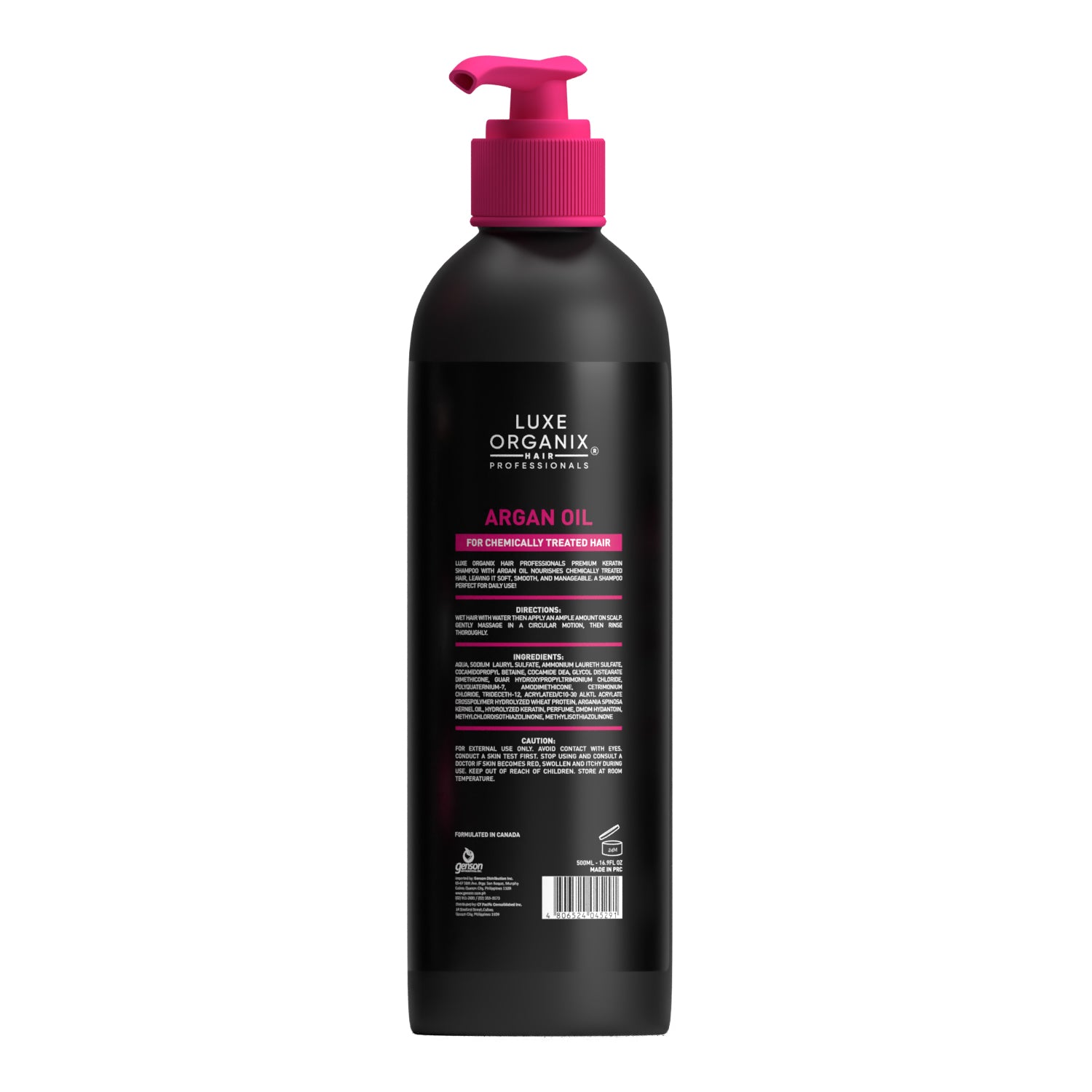 Premium Keratin Shampoo 500ml (Argan Oil, Castor Oil)